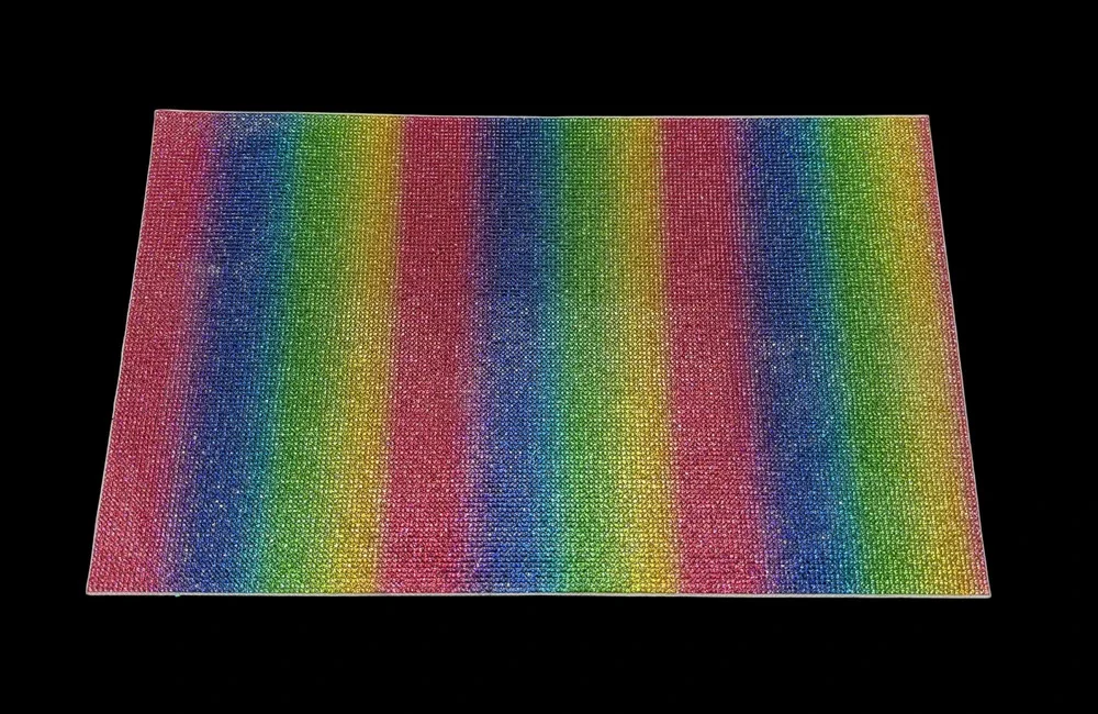 Rainbow Gradient Self-Adhesive Rhinestone Sheet 15.75 x 9.45